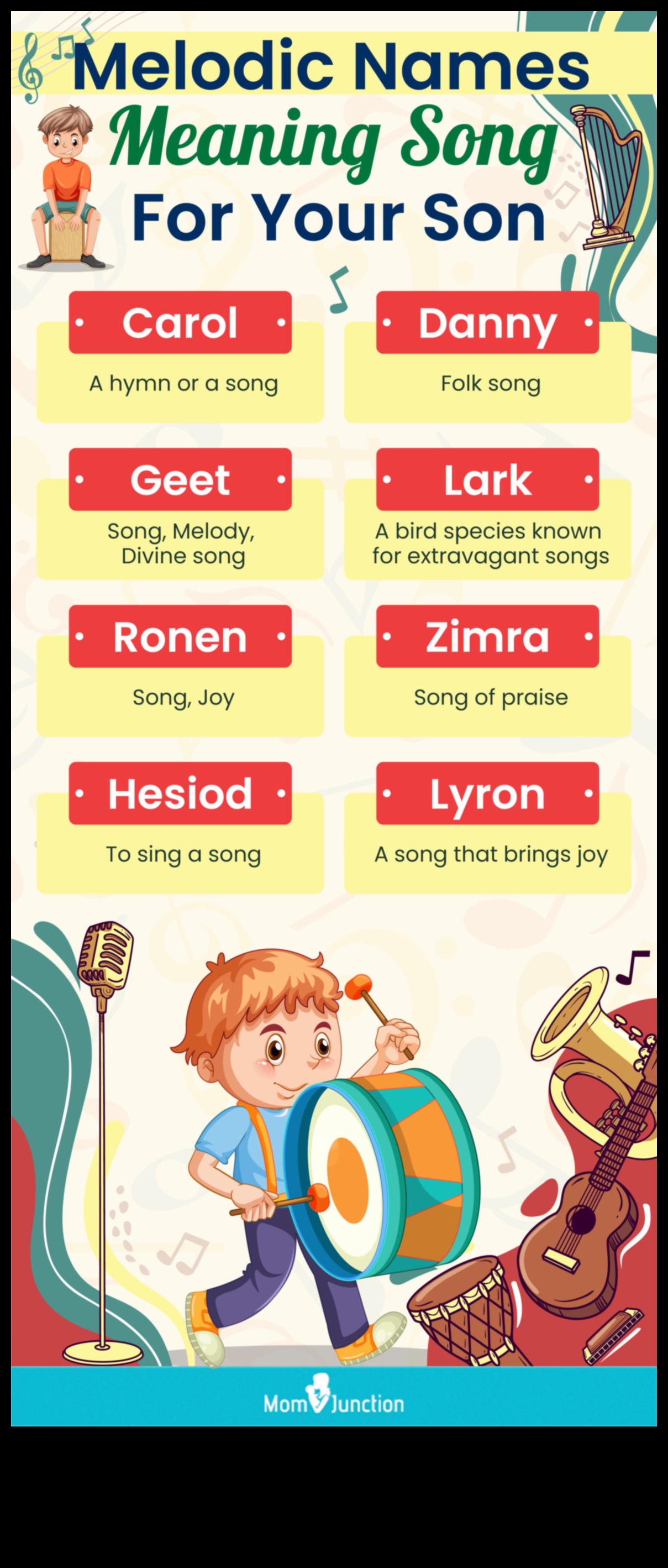 إيقاعات مشعة: دليل موسيقي ولحني لأسماء الأطفال 4 إيقاعات مشعة: أسماء الأطفال الموسيقية واللحنية