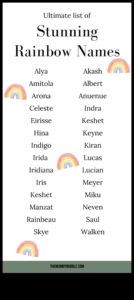 قوس قزح مشع: أسماء الأطفال الملونة والنابضة بالحياة